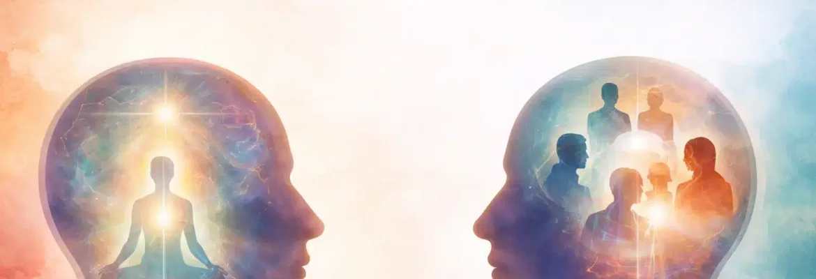An image of two people facing each other and one is engaged in the deep work on psychosynthesis and the other is engaged in parts work from the methodology of Ifs.