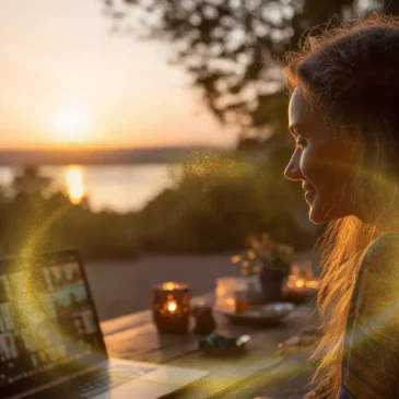 Woman in the Psychosythesis Life Coach Certification Course Connecting Deeply with Her Classmates