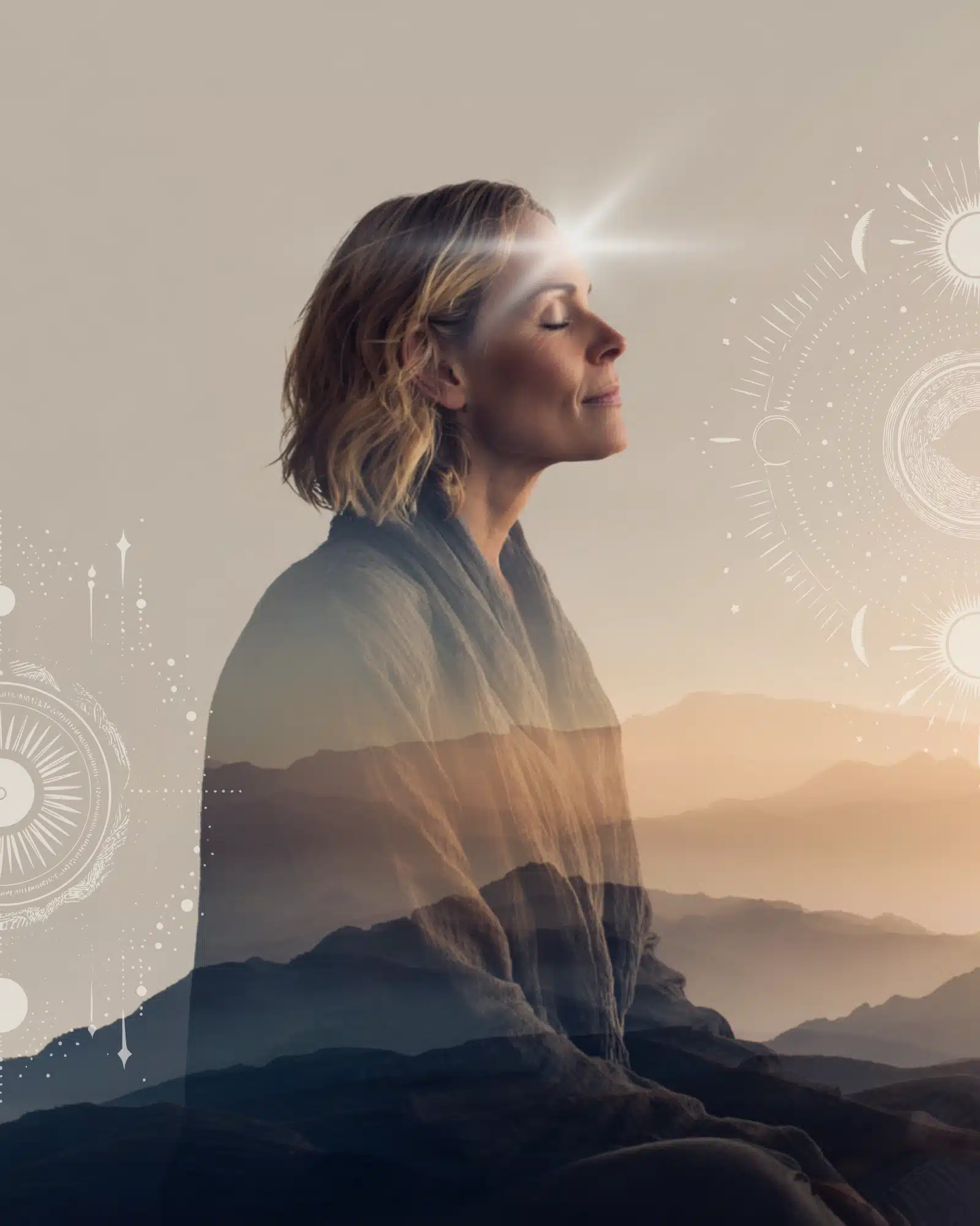 a Photo of a Woman Introspecting She is a Spiritual Life Coach Rooted in Psychosynthesis