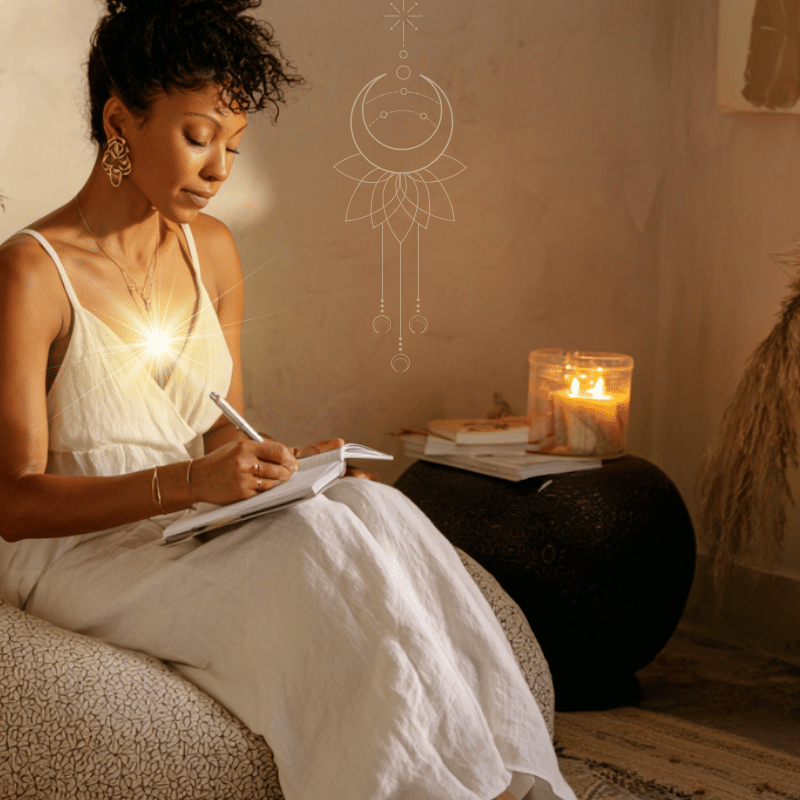 a Woman Journaling from Her Heart